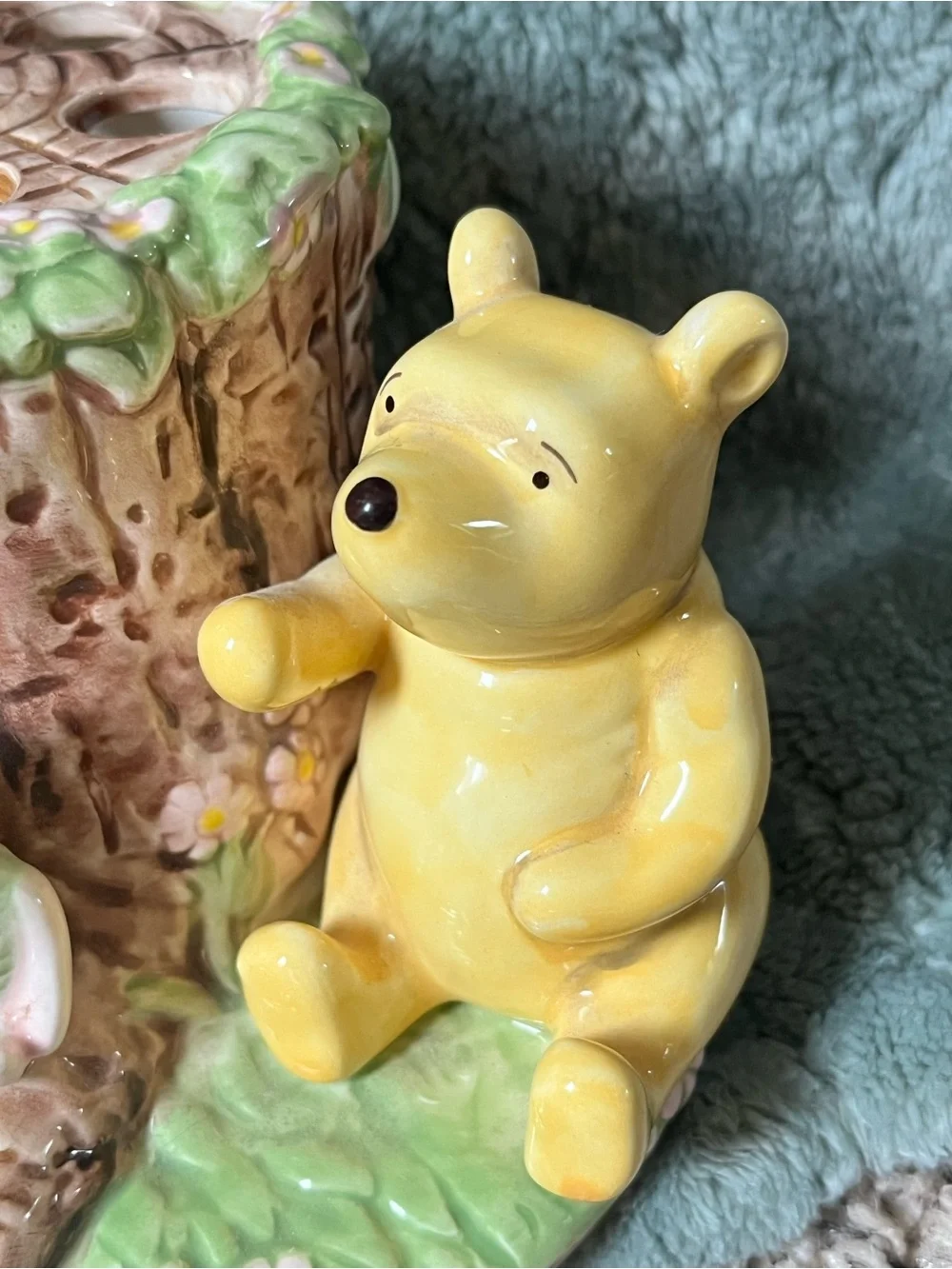 Vintage Disney White Ceramic Base Winnie the Pooh Figurine